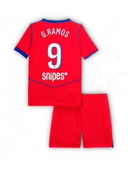 Paris Saint-Germain Goncalo Ramos #9 Dječji Rezervni Dres kompleti 2025-26 Kratak Rukavima (+ kratke hlače)